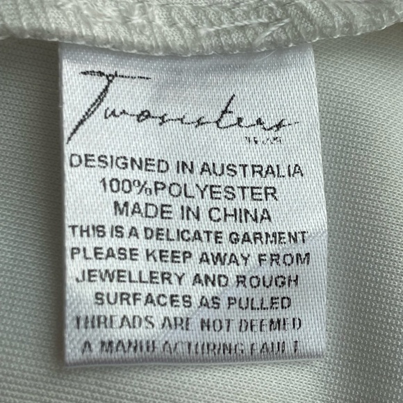 Two Sisters the Label Wrap Tied V Neck Ruffles Asymmetric Hem Dress Sz M (6) - Picture 10 of 11